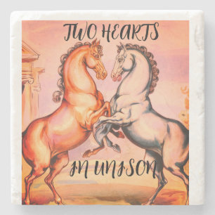 Vintage Horses Romantic Coasters