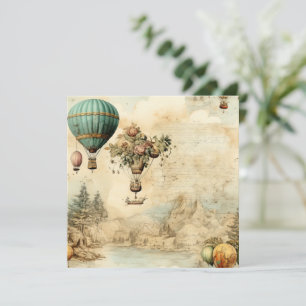 Vintage Hot Air Balloon in a Serene Landscape (1)
