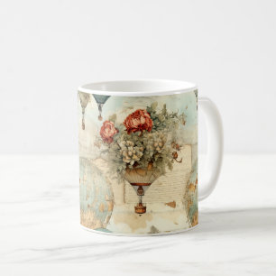 Vintage Hot Air Balloon in a Serene Landscape (3) Coffee Mug