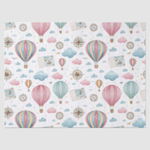 Vintage Hot Air Balloon Pattern (1) Tissue Paper