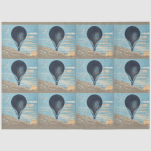 Vintage Hot Air Balloon Sky Nursery Art Tissue Paper