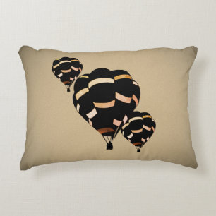 Vintage Hot Air Balloons Accent Pillow