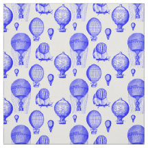 Vintage Hot Air Balloons in Blue
