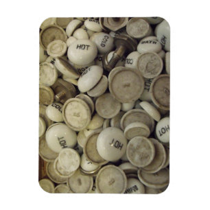 Vintage Hot and Cold Porcelain Knobs Magnet