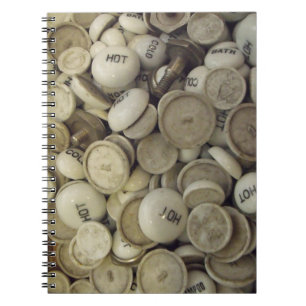 Vintage Hot and Cold Porcelain Knobs Notebook
