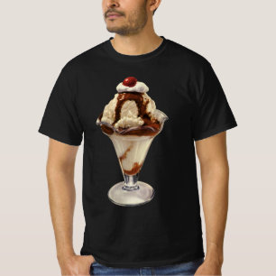 Vintage Hot Fudge Ice Cream Sundae Desserts T-Shirt