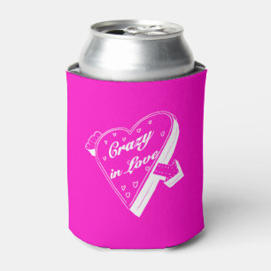 Vintage hot pink bachelorette  can cooler