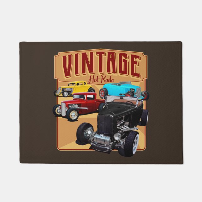 Vintage Hot Rods Doormat (Front)