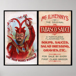 Vintage Hot Sauce Advertisement Print