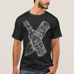 Vintage Hot Sauce Dry Rub Bbq Grill Meat Smoker T-Shirt