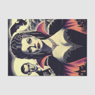 Vintage Hot Vampire Woman Tissue Paper