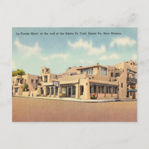 Vintage Hotel at Santa Fe Trail, New Mexico Postcard