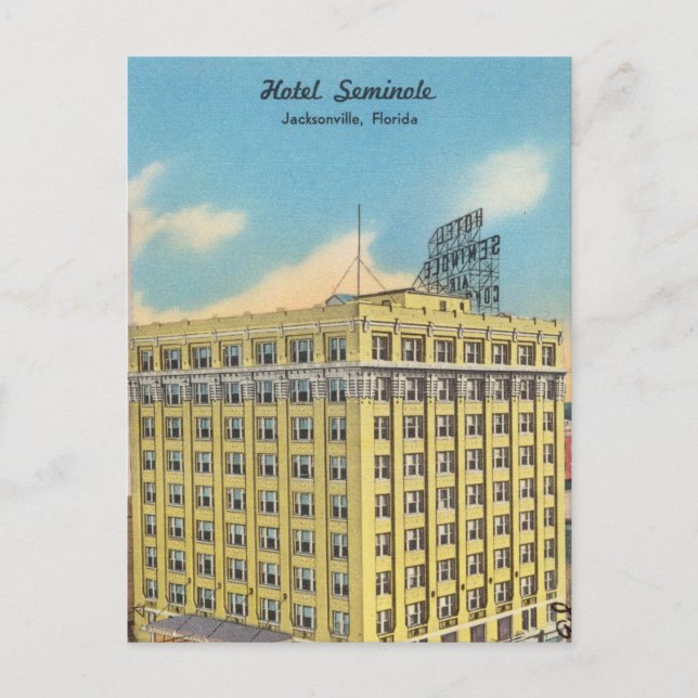 Vintage Hotel in Jacksonville, Florida Postcard (Front)