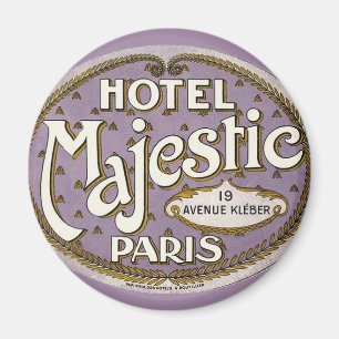 Vintage Hotel Paris, France Magnet