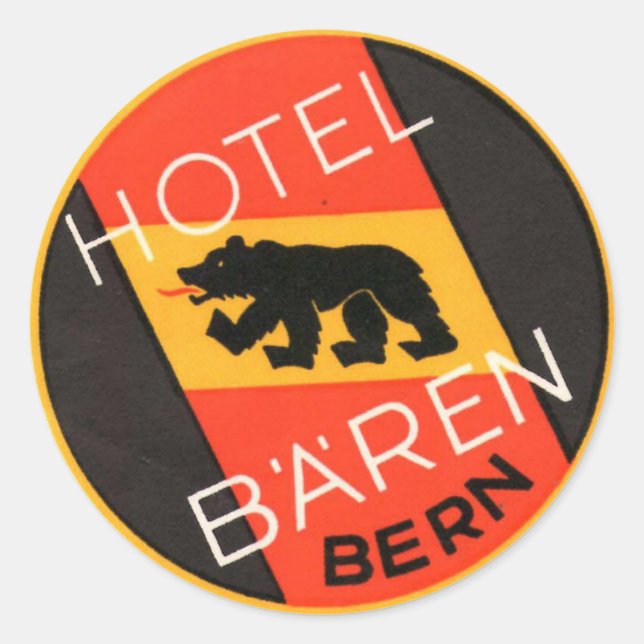 Vintage Hotel & Travel Sticker (Front)