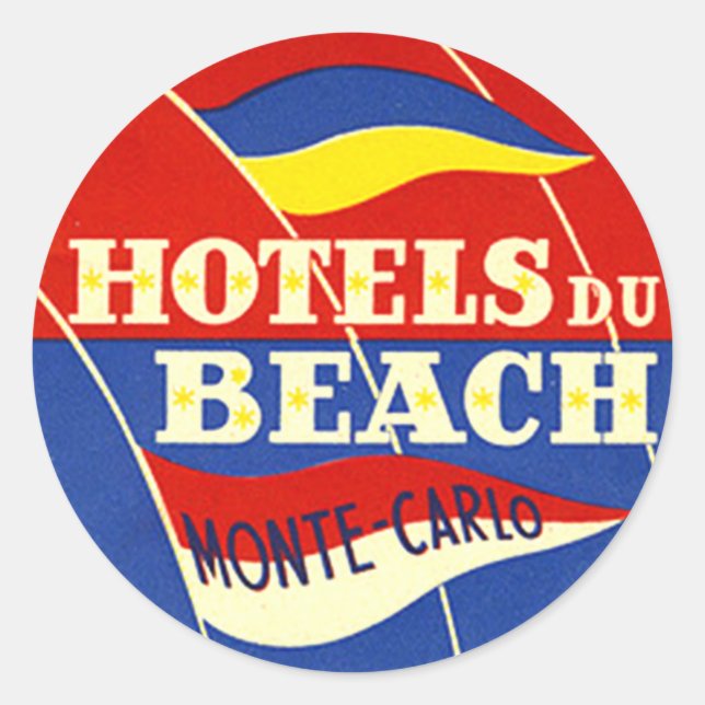 Vintage Hotel & Travel Sticker (Front)