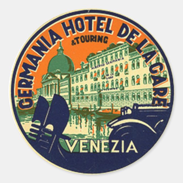 Vintage Hotel & Travel Sticker (Front)