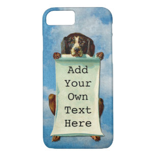Vintage Hound Dog in a Blue Cloudy Sky iPhone 8/7 Case