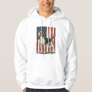 Vintage Hound Dog Patriotic Flag Vector Shirt Desi