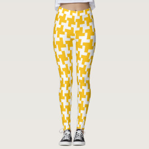 Vintage Houndstooth Pattern Leggings