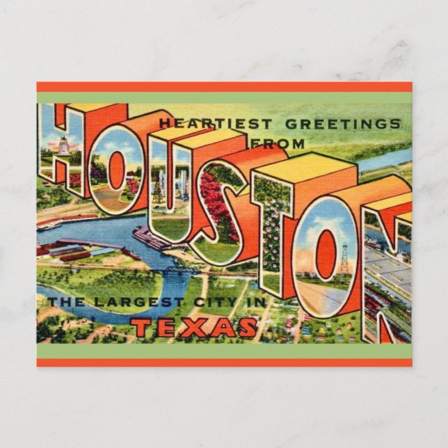 Vintage Houston Texas Postcard (Front)