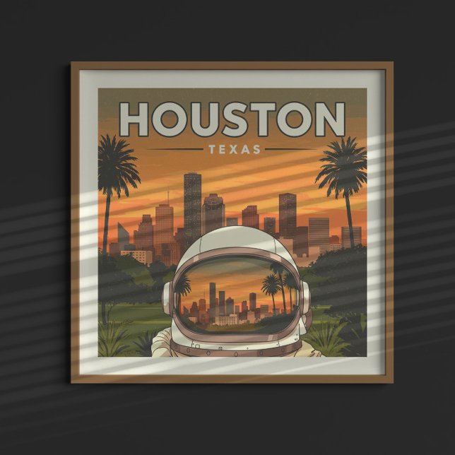 Vintage Houston Texas Poster (Creator Uploaded)