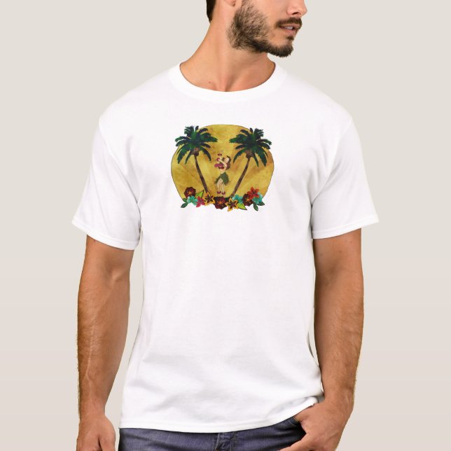 Vintage Hula Girl Palm Trees Shirt (Front)