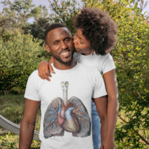 Vintage Human Anatomy Lungs Heart Organs Blood T-Shirt