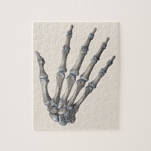 Vintage Human Anatomy Science, Skeleton Hands Jigsaw Puzzle (Vertical)