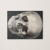 Vintage Human Anatomy Skull, Halloween Skeleton Jigsaw Puzzle (Horizontal)