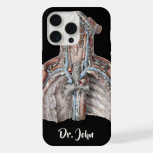 Vintage Human Anatomy Throat, Neck, Chest, Ribs iPhone 15 Pro Max Case
