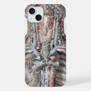 Vintage Human Anatomy Throat, Neck, Chest, Ribs iPhone 15 Plus Case