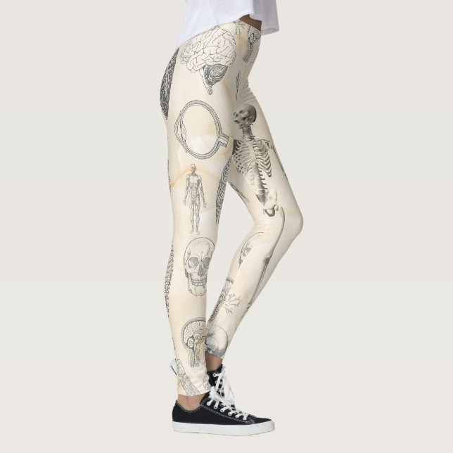 Vintage Human Anatomy Trendy Leggings (Right)