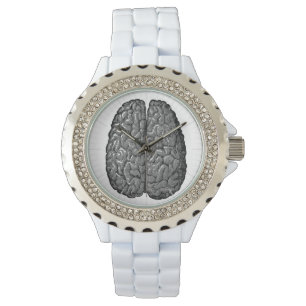 Vintage Human Brain Illustration Watch