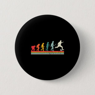 Vintage Human Evolution Soccer Player Football Soc 2 Inch Round Button