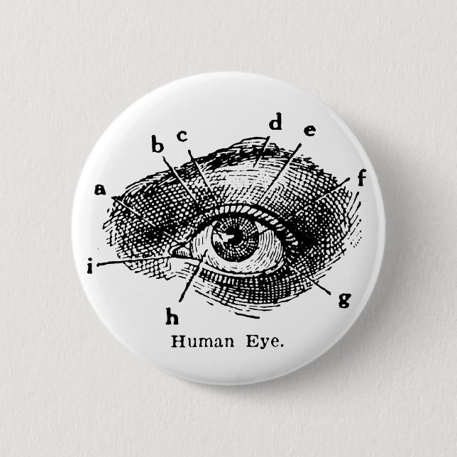 Vintage Human Eye Diagram 2 Inch Round Button (Front)