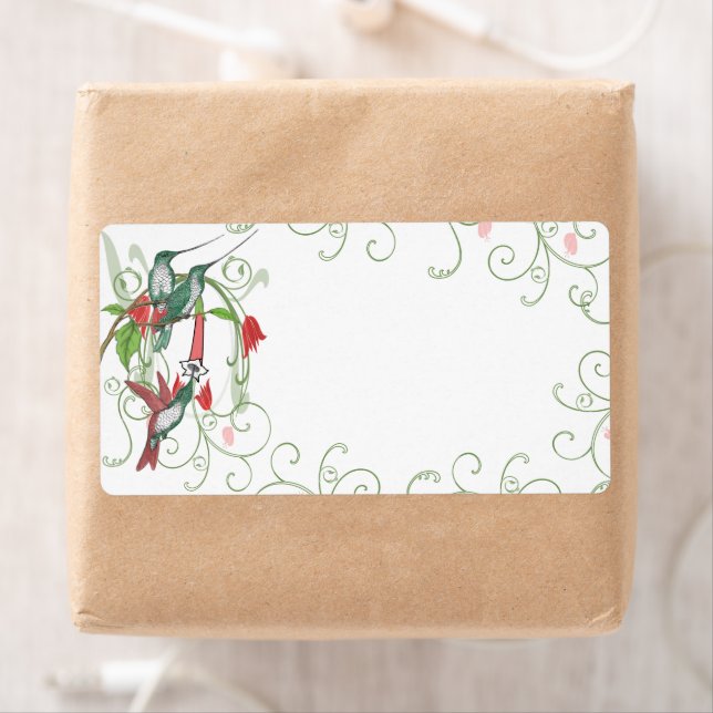 Vintage Humingbird Swirl Cadeaux de Noël (En situation)