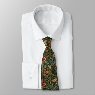 Vintage hummingbird art nouveau boho chic tie