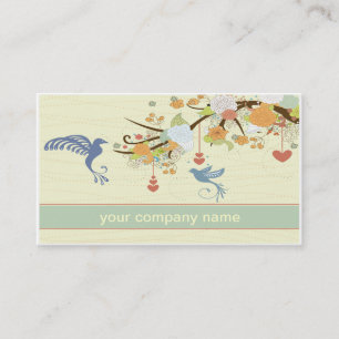 vintage hummingbird business card