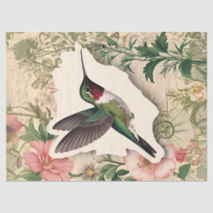 Vintage Hummingbird Decoupage Tissue Paper