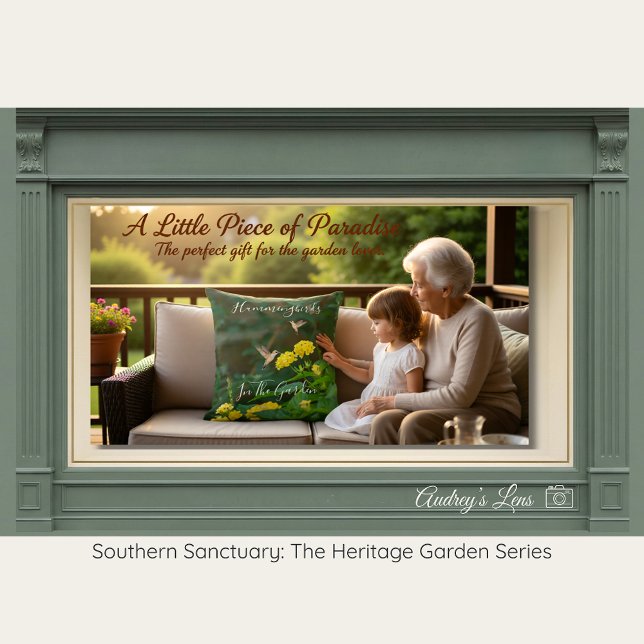 Vintage Hummingbird & Wildflower Botanical Throw Pillow (Creator Uploaded)