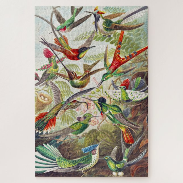 Vintage Hummingbirds by Ernst Haeckel Jigsaw Puzzle (Vertical)