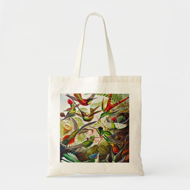 Vintage Hummingbirds by Ernst Haeckel Tote Bag (Front)