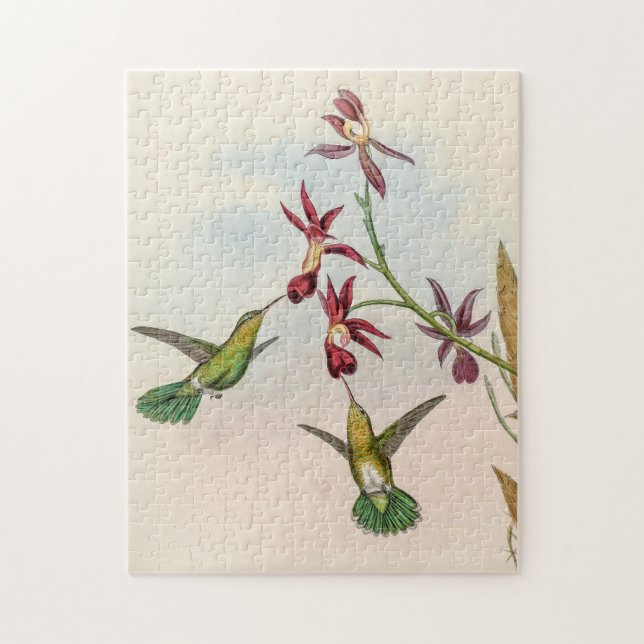 Vintage Hummingbirds by John Gould Jigsaw Puzzle (Vertical)