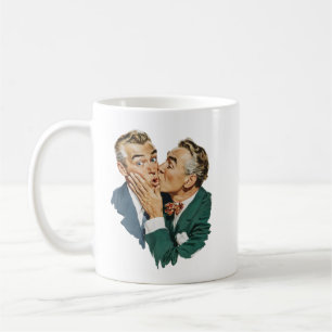Vintage Humor Surprise Kiss Scene Coffee Mug