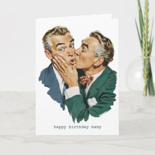 Vintage Humour Surprise Kiss Scene Card