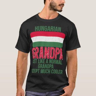 Vintage Hungarian Grandpa Hungary Flag for Father' T-Shirt