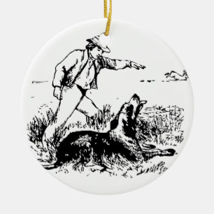 Vintage Hunter, Hare and Hound Christmas Ornament
