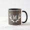 Vintage hunting deer monogram antlers travel mug