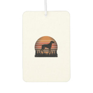 Vintage Hunting Dog Sunset Forest Vector Design_1 Air Freshener